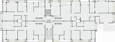 Floor Plan of Hrishikesh H3 in Gulbai Tekra, Ahmedabad - Image 106983