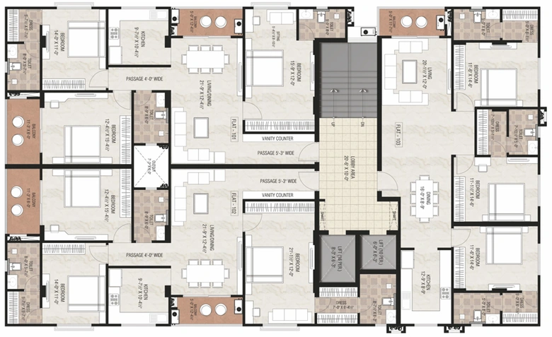 Floor Plan of Trimurty Crimson in Bani Park, Jaipur - Image 191980