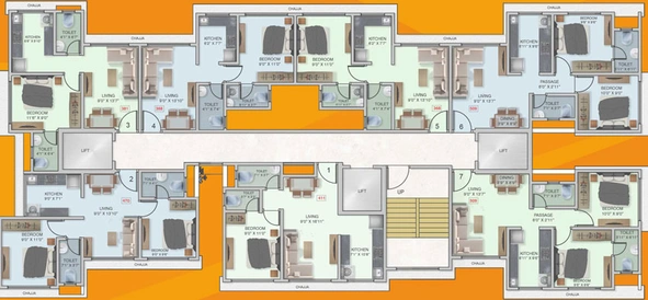 Floor Plan of Adityaraj Breeze in Vikhroli East, Mumbai - Image 28139