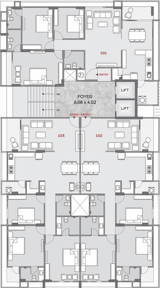 Floor Plan of Aashka Aatman in Vastrapur, Ahmedabad - Image 107044
