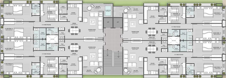 Floor Plan of Aashka Floret in Sola, Ahmedabad - Image 107011