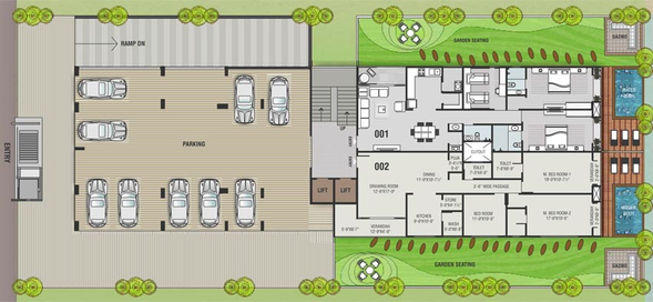 Master Plan of Aashka Floret in Sola, Ahmedabad - Image 107012