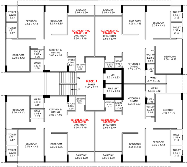 Floor Plan of Ashray Shikhar Parisar in Kudasan, Gandhinagar - Image 106975