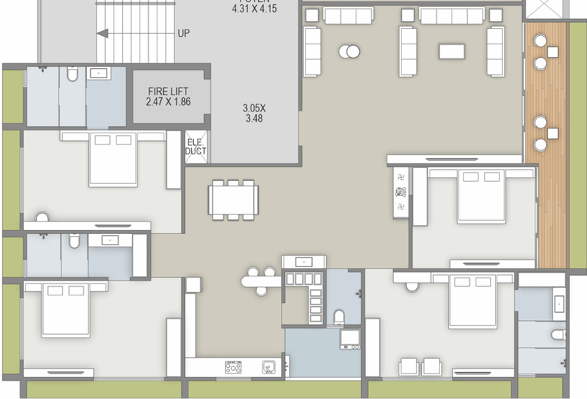 4 BHK Flat in Shreedhar Sharan in Koba, Gandhinagar - Image 712043