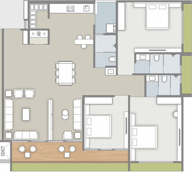 3 BHK Flat in Shreedhar Sharan in Koba, Gandhinagar - Image 712042