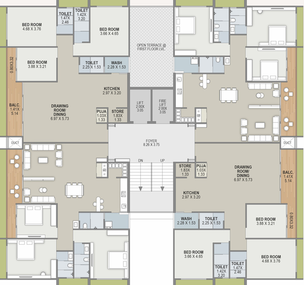 Floor Plan of Shreedhar Sharan in Koba, Gandhinagar - Image 106866