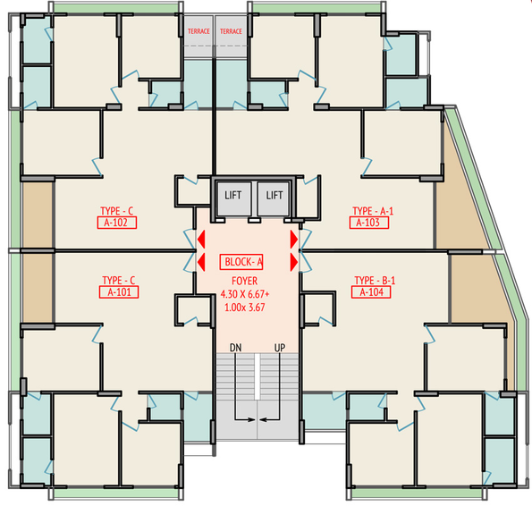 Floor Plan of Minolt Artham 97 in Vaishnodevi Circle, Ahmedabad - Image 107036