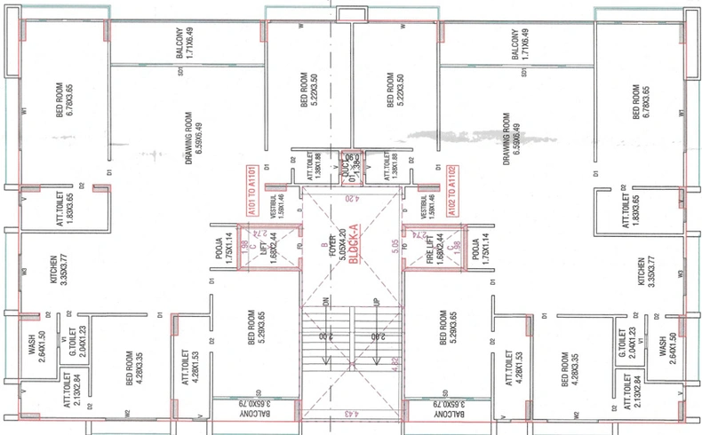 Floor Plan of RR Royal Relexa Gold in Raysan, Gandhinagar - Image 107051