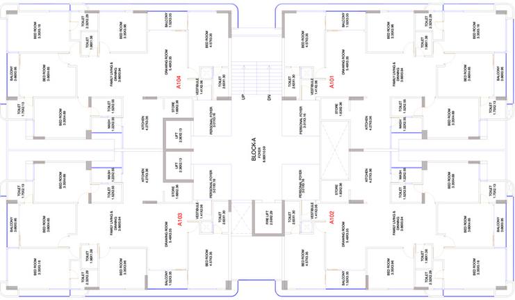 Floor Plan of Raghuveer Royal Riviera 2 in Randesan, Gandhinagar - Image 107058