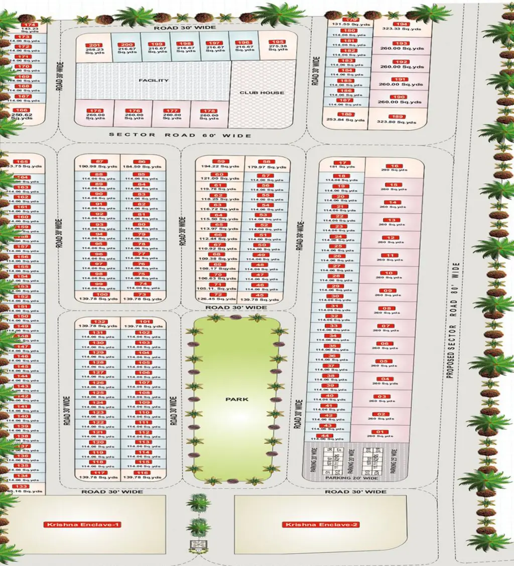 Master Plan of Krishna Kunj Villas in Kalwar Road, Jaipur - Image 171650