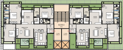 Floor Plan of Kiara Jade in Koteshwar, Ahmedabad - Image 107068