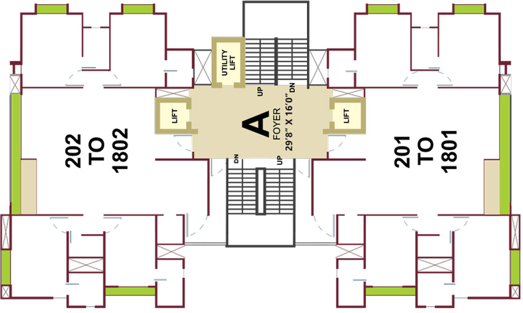 Floor Plan of Kumbh Avyanna in Koba, Gandhinagar - Image 107703