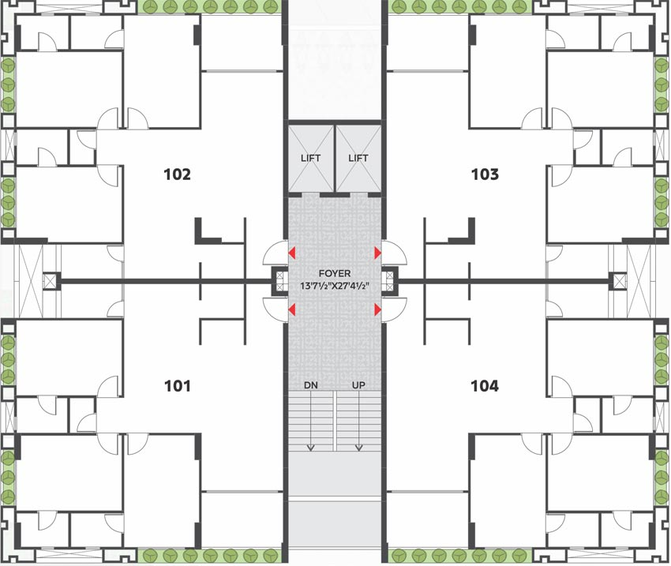 Floor Plan of Vraj Acacia 40 in Navrangpura, Ahmedabad - Image 107123