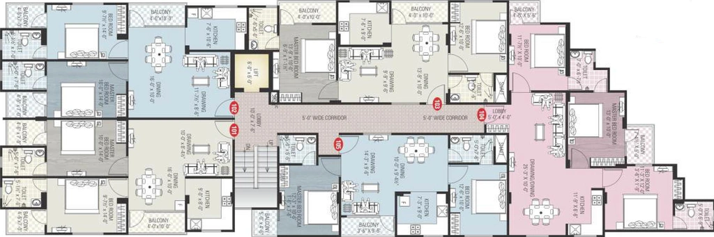 Floor Plan of Aradhana Bhavyaa Flora in Jagatpura, Jaipur - Image 170782