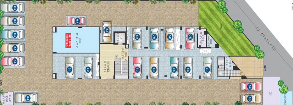 Master Plan of Aradhana Bhavyaa Flora in Jagatpura, Jaipur - Image 170783
