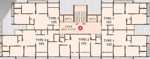 Floor Plan of Elite One 13 in Gota, Ahmedabad - Image 108396