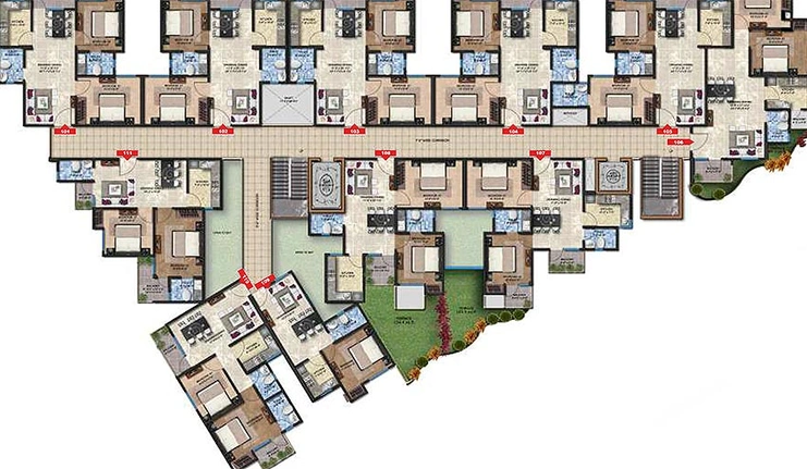 Floor Plan of Shubh Avana in Patarkar Colony, Jaipur - Image 173010