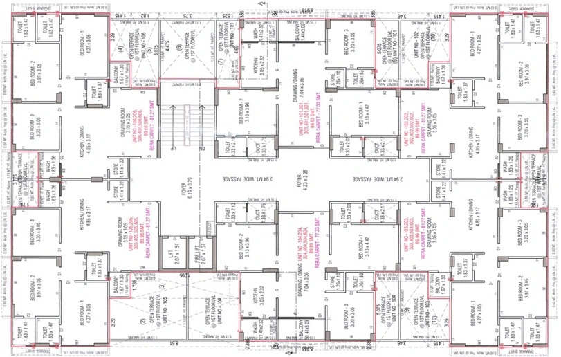 Floor Plan of Shiv Parth Avenue in Kalol, Gandhinagar - Image 107183