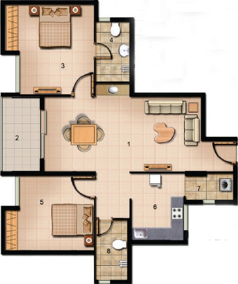 2 BHK Flat in ICMC Akila Heights in Tambaram, Chennai - Image 801033