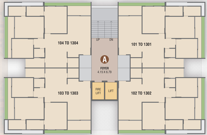 Floor Plan of Om Atharva Elanza in Koba, Gandhinagar - Image 107729