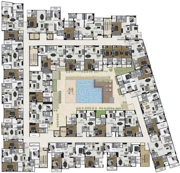 Floor Plan of Sowparnika The Columns in Whitefield, Bangalore - Image 107650