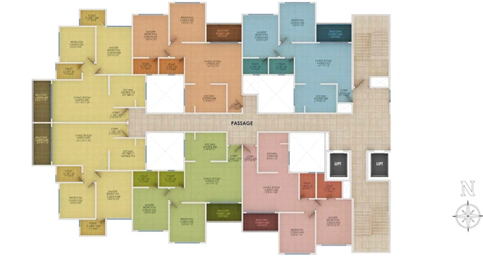 Floor Plan of Manav La Centra in Tathawade, Pune - Image 9887