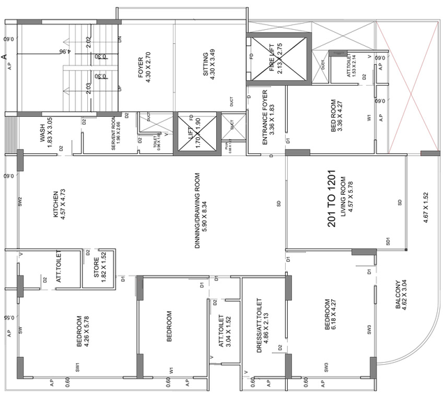 Floor Plan of Kiara Monolith in Koteshwar, Ahmedabad - Image 107260