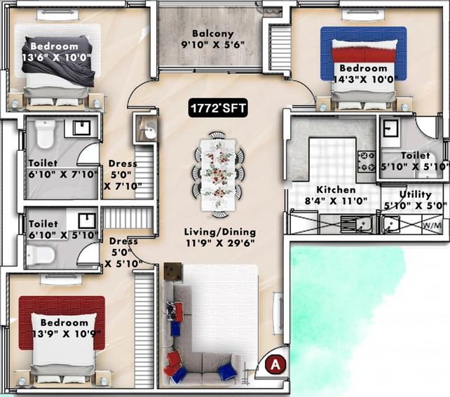 3 BHK Flat in Hansa One Oh One in Nungambakkam, Chennai - Image 799922