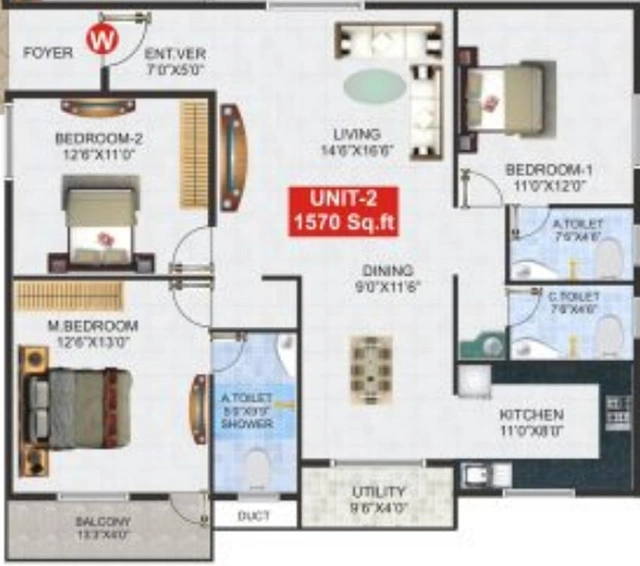 3 BHK Flat in Greenaly Signature in Hulimavu, Bangalore - Image 718045