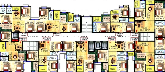 Floor Plan of Goldenvalley Golden View in Kanke, Ranchi - Image 177201