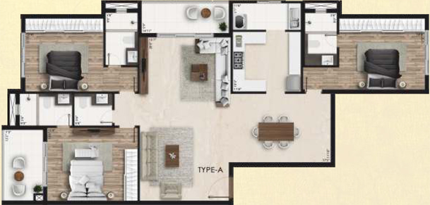 3 BHK Flat in Legacy Belicia in Basavanagudi, Bangalore - Image 713949