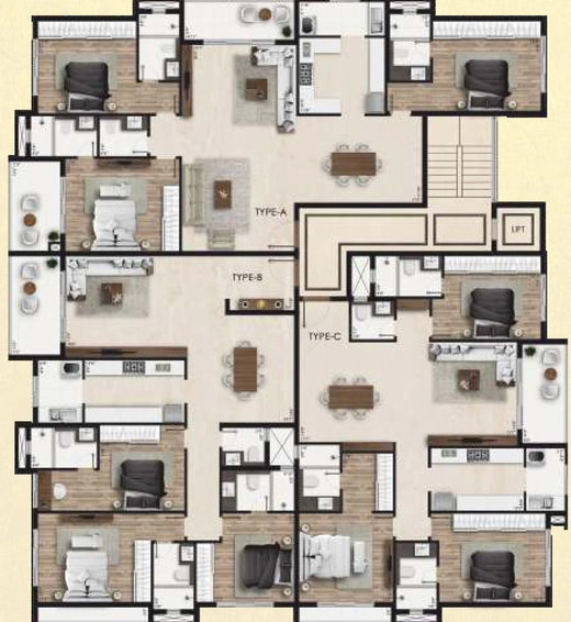 Floor Plan of Legacy Belicia in Basavanagudi, Bangalore - Image 107310