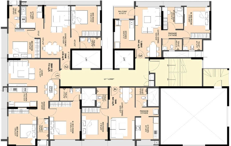 Floor Plan of Kaustubh Primrose in Kandivali West, Mumbai - Image 28316