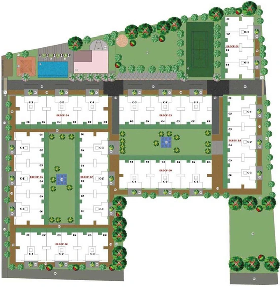 Master Plan of Prestige Garden Bay in Yelahanka, Bangalore - Image 107395