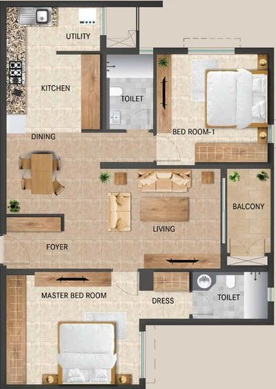2 BHK Flat in Century Breeze in Jakkur, Bangalore - Image 714967