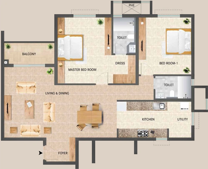 2 BHK Flat in Century Breeze in Jakkur, Bangalore - Image 714968