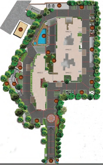 Master Plan of Puravankara Limousine Homes in Rajajinagar, Bangalore - Image 107904