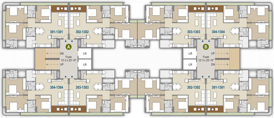 Floor Plan of Amay Reside in Adalaj, Gandhinagar - Image 107454