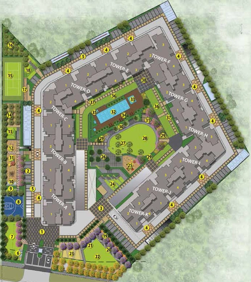 Master Plan of Sattva East Crest in Old Madras Road, Bangalore - Image 107338