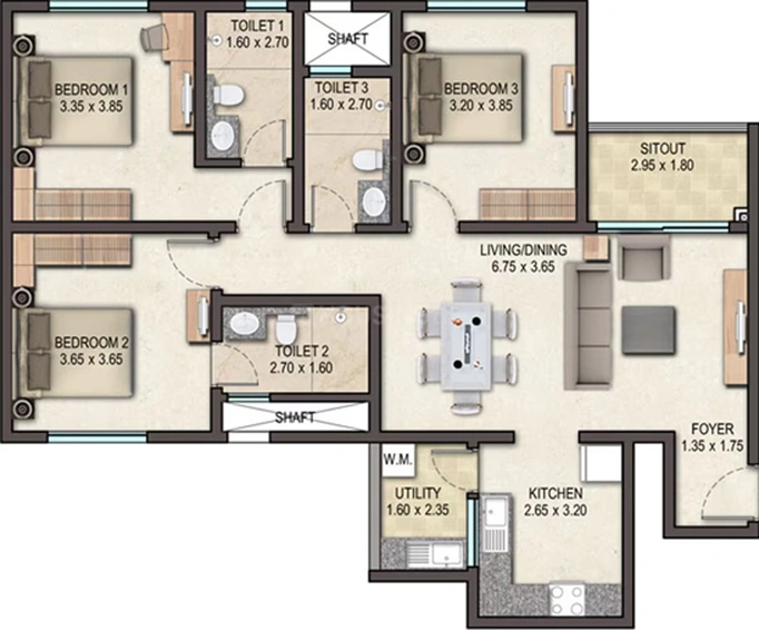 3 BHK Flat in Sobha Avenue in Whitefield, Bangalore - Image 718423