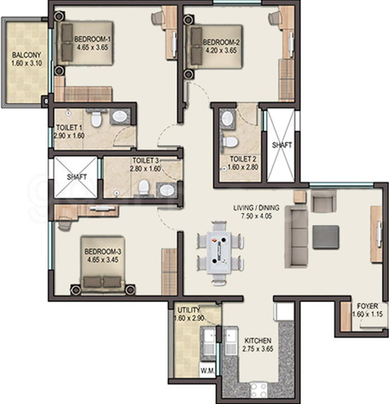 3 BHK Flat in Sobha Avenue in Whitefield, Bangalore - Image 718422