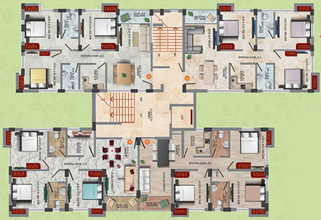 Floor Plan of Atri Green Valley in Narendrapur, Kolkata - Image 152121