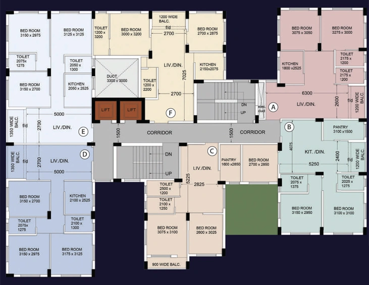 Floor Plan of Skyline Imperia in Narendrapur, Kolkata - Image 151835