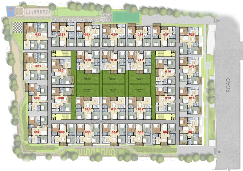 Master Plan of Suraksha Tranquil Gardens in Hulimavu, Bangalore - Image 107356