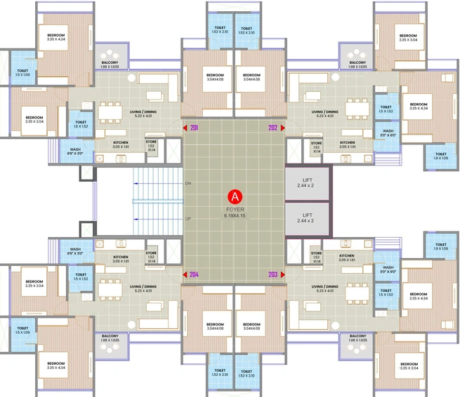 Floor Plan of Sakar Prime in Zundal, Ahmedabad - Image 107362