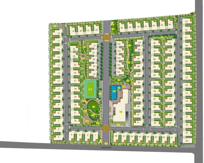 Master Plan of Adarsh Tranqville in Hennur Road, Bangalore - Image 107431
