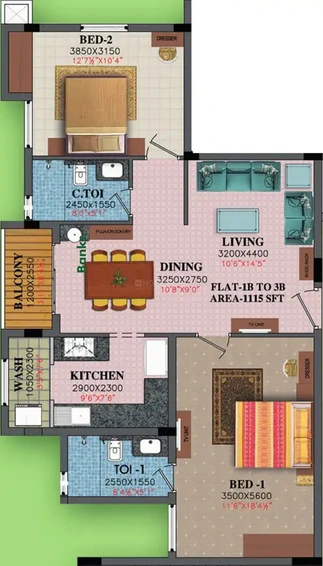 2 BHK Flat in GVSPL Gardens in Kogilu, Bangalore - Image 715144