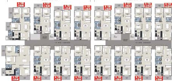 Floor Plan of Navanaami Platina in Thanisandra, Bangalore - Image 107986
