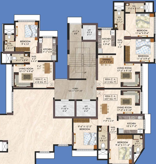 Floor Plan of Shivoham Avyukta Rajkamal in Borivali West, Mumbai - Image 111017