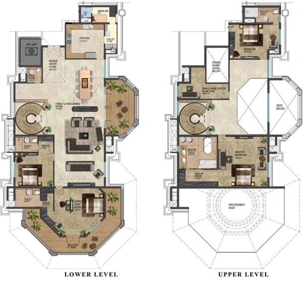 4 BHK Penthouse in Prestige Leela Residences in Thanisandra, Bangalore - Image 718928